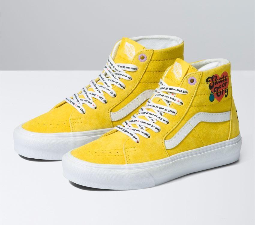 Vans Sk8-Hi Tapered Radically Happy Mens Womens - Radically Happy Yellow VN0A5KRUYLW Shoes