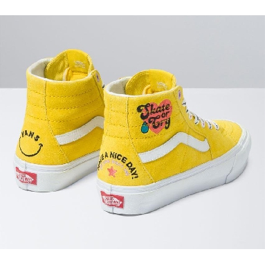 Vans Sk8-Hi Tapered Radically Happy Mens Womens - Radically Happy Yellow VN0A5KRUYLW Shoes