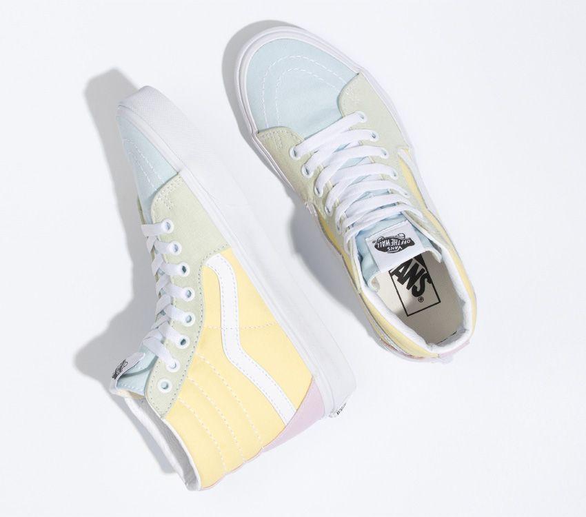 Vans Sk8-Hi Pastel Block Mens Womens - Multi/True White VN0A7Q5NATD Shoes