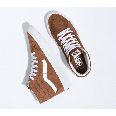 Vans Sk8-Hi Pig Suede Mens Womens - Pig Suede Tortoise Shell VN0A7Q5N1RE Shoes