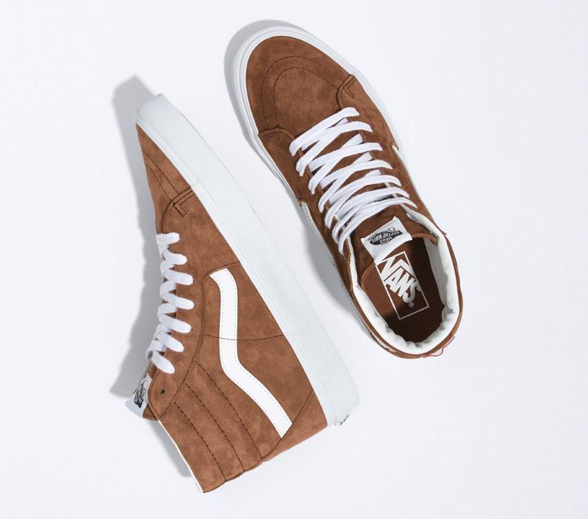 Vans Sk8-Hi Pig Suede Mens Womens - Pig Suede Tortoise Shell VN0A7Q5N1RE Shoes