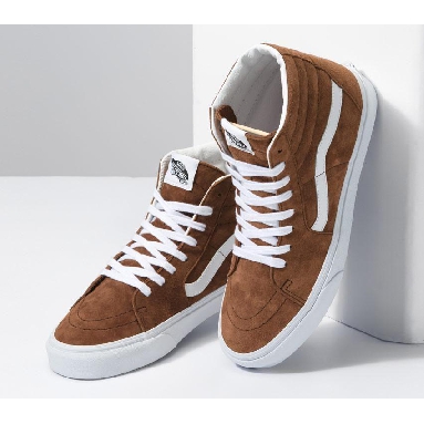 Vans Sk8-Hi Pig Suede Mens Womens - Pig Suede Tortoise Shell VN0A7Q5N1RE Shoes