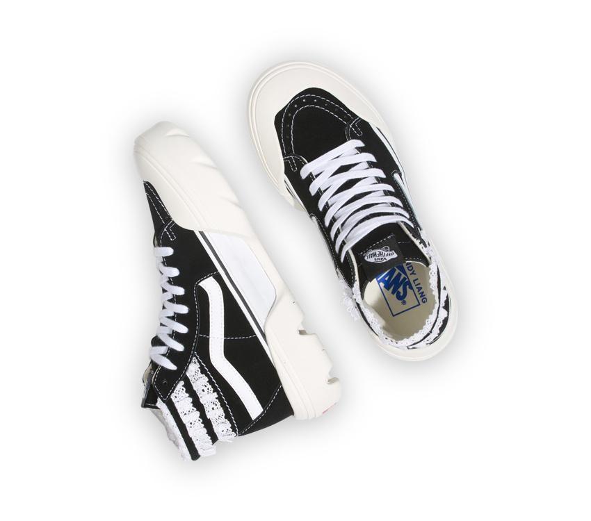 Vans x Sandy Liang Sk8-Hi Tapered Modular Mens Womens - Black/True White VN0A7Q5TB7C Shoes