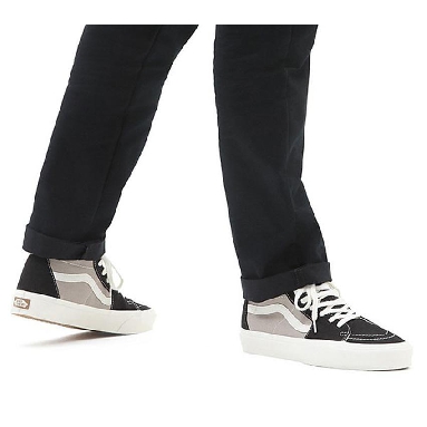 Vans Sk8-Hi Tapered Eco Theory Mens Womens - Eco Theory Multi Block Black VN0A5KRUBLK Shoes