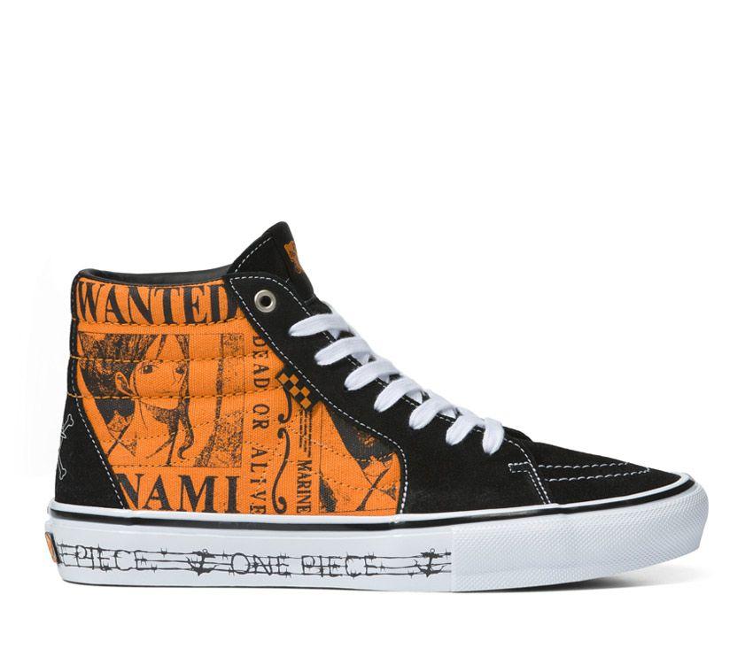 Vans X One Piece Skate Sk8-Hi Mens Womens - One Piece Wanted Nami Orange VN0A5FCCORA Shoes