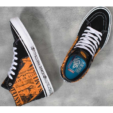 Vans X One Piece Skate Sk8-Hi Mens Womens - One Piece Wanted Nami Orange VN0A5FCCORA Shoes