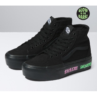 Vans Sk8-Hi Tapered Stackform Mens Womens - Morph Blackout VN0A7Q5P1OJ Shoes