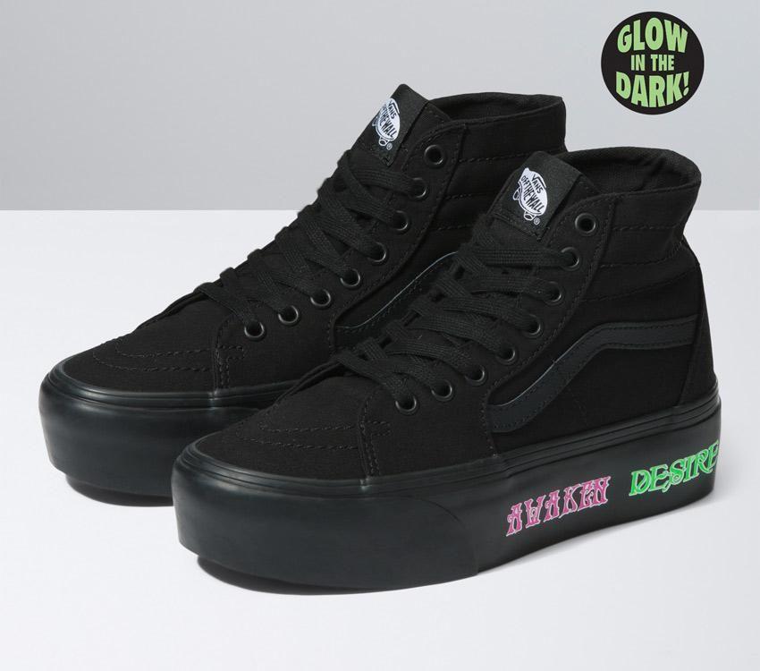 Vans Sk8-Hi Tapered Stackform Mens Womens - Morph Blackout VN0A7Q5P1OJ Shoes