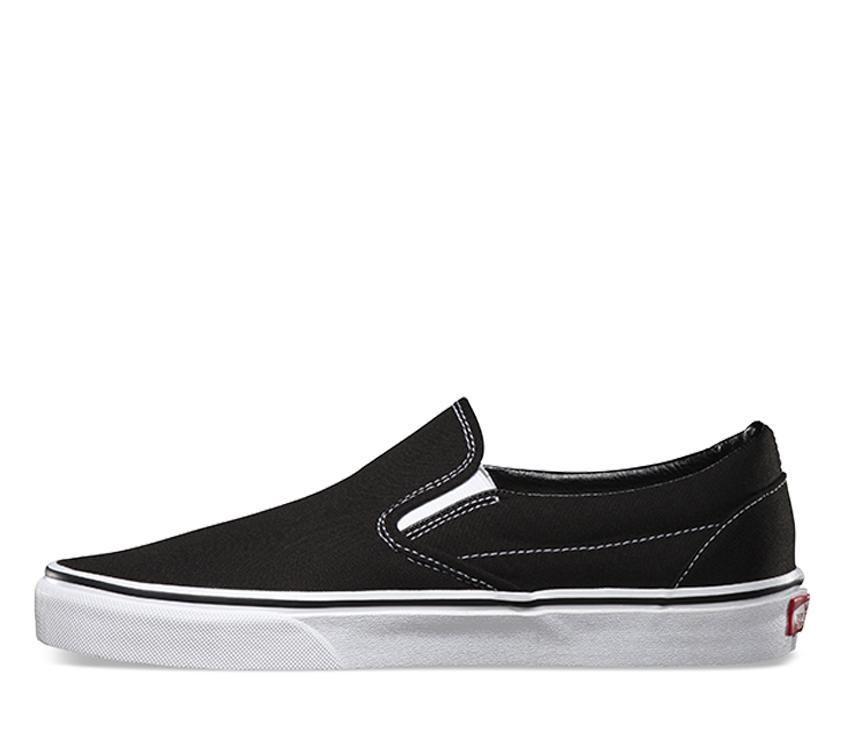 Vans Classic Slip-Ons Black/White Mens Womens - Black VN-0EYEBLK Shoes