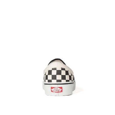 Vans Classic Slip-Ons Checkerboard Mens Womens - Black and White Checker/White VN-0EYEBWW Shoes