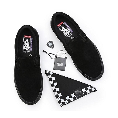 Vans X Motorhead Skate Slip On Mens Womens - Motorhead Black/Black VN0005V6BKA Shoes