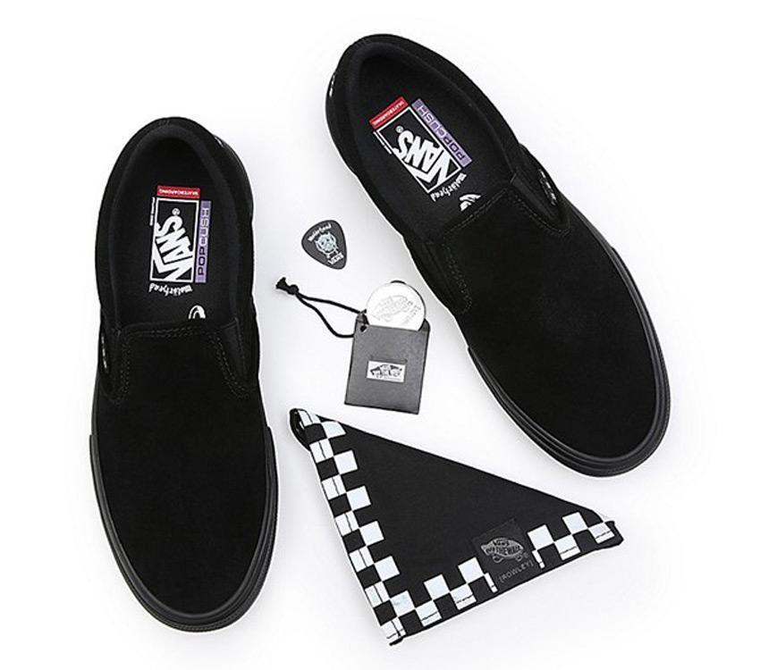 Vans X Motorhead Skate Slip On Mens Womens - Motorhead Black/Black VN0005V6BKA Shoes