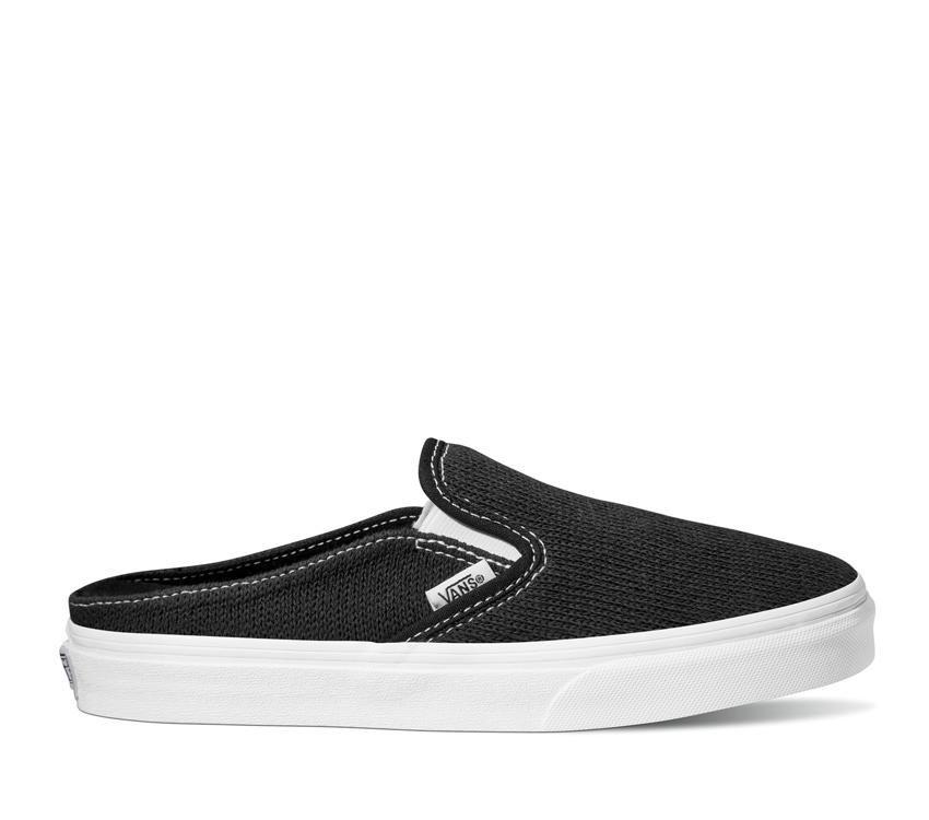 Vans Classic Slip-On Mule Cozy Knit Mens Womens - Cozy Knit Black VN0005U6BLK Shoes