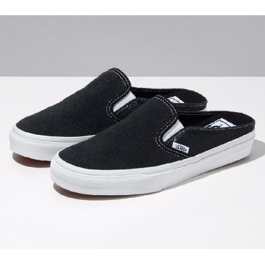 Vans Classic Slip-On Mule Cozy Knit Mens Womens - Cozy Knit Black VN0005U6BLK Shoes