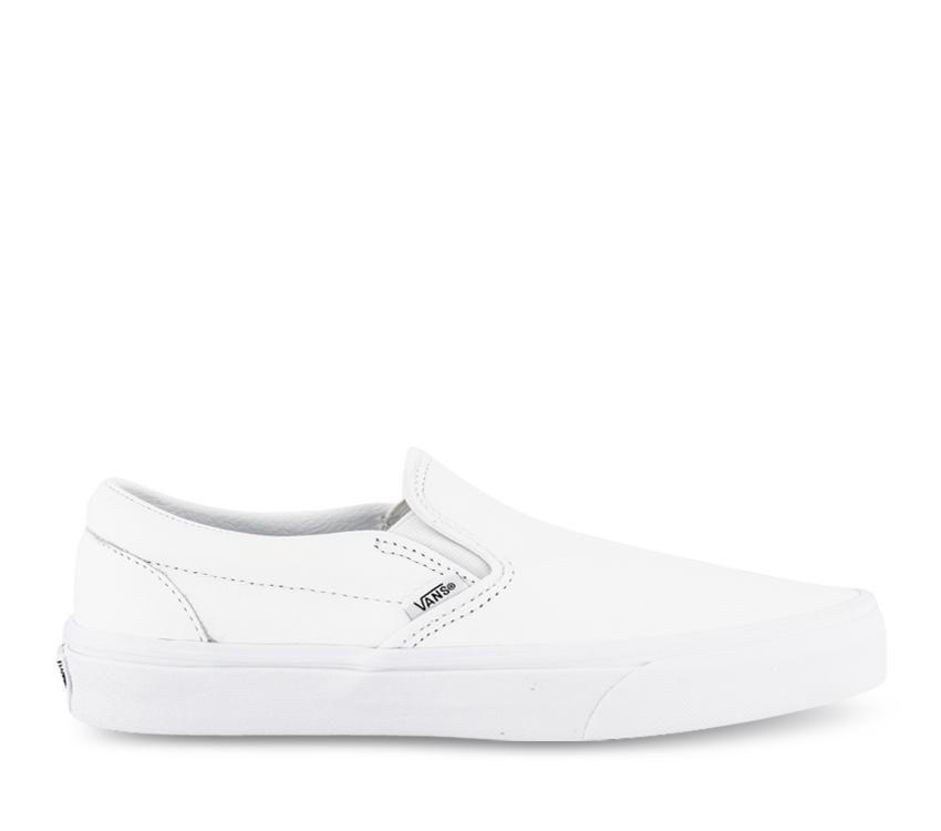 Vans CLASSIC SLIP-ON (PREMIUM LEATHER) Mens Womens - True White VN0A5AO8W00 Shoes