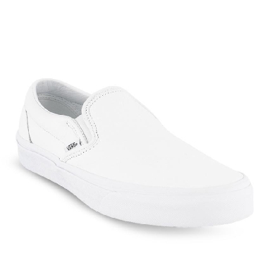 Vans CLASSIC SLIP-ON (PREMIUM LEATHER) Mens Womens - True White VN0A5AO8W00 Shoes