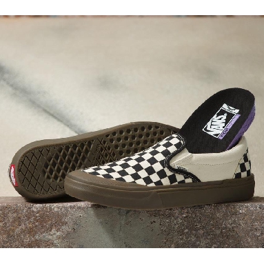 Vans Skate Slip-On Checkerboard Mens Womens - Checkerboard Black/Dark Gum VN0005V139L Shoes