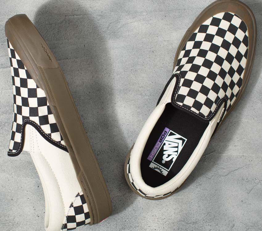 Vans Skate Slip-On Checkerboard Mens Womens - Checkerboard Black/Dark Gum VN0005V139L Shoes