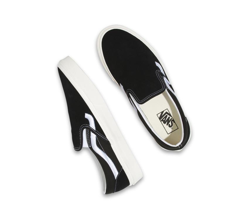 Vans CLASSIC SLIP-ON SIDESTRIPE Mens Womens - Sidestripe Black VN0A5JMHBL8 Shoes