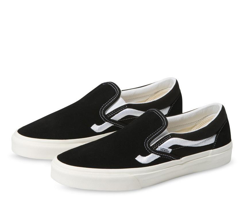 Vans CLASSIC SLIP-ON SIDESTRIPE Mens Womens - Sidestripe Black VN0A5JMHBL8 Shoes