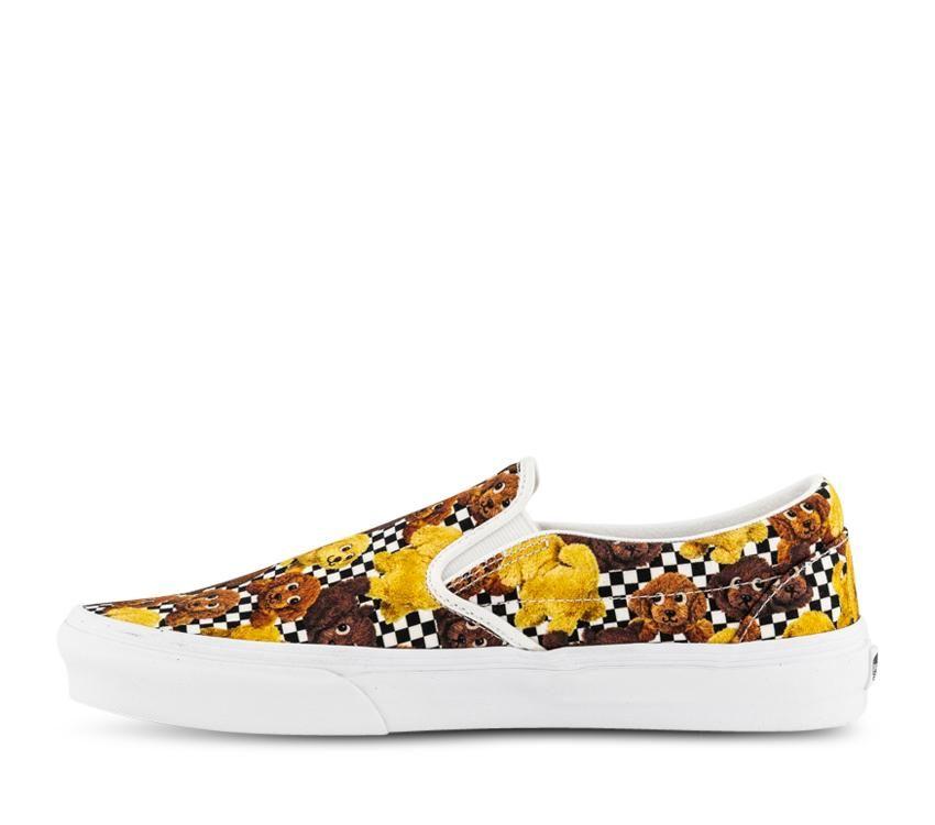 Vans Classic Slip-On Pets Checkerboard Mens Womens - Animal Checkerboard Potting Soil VN0A7VCFDMV Shoes