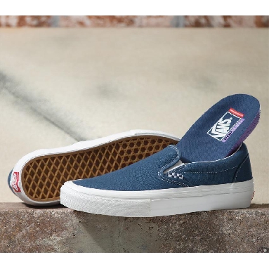 Vans Skate Slip-On Mens Womens - Wrapped Dark Denim VN0A5FCADDN Shoes