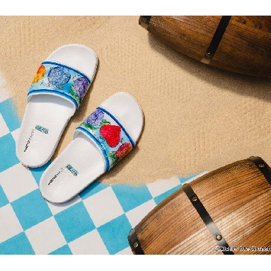 Vans X One Piece La Costa Slide-On Mens Womens - One Piece Devil Fruit True Blue VN0A5HF57WM Shoes