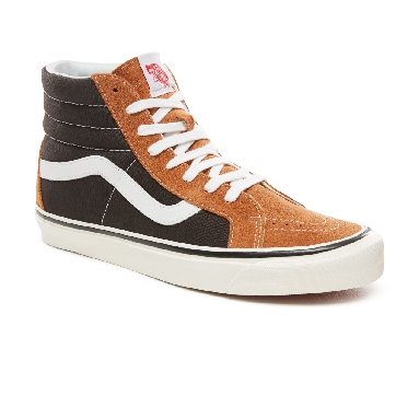 Vans Anaheim Factory Sk8-Hi 38 Dx Classic Mens Womens - (Anaheim Factory) Og Hart Brown/Og Black VN0A38GFUQ2 Shoes