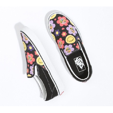 Vans Classic Slip-On Radically Happy Mens Womens - Radically Happy Black Multi VN0A5JMH0ZB Shoes