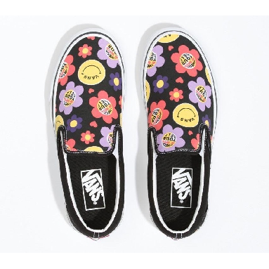 Vans Classic Slip-On Radically Happy Mens Womens - Radically Happy Black Multi VN0A5JMH0ZB Shoes