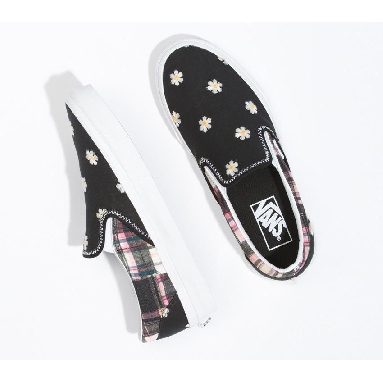 Vans Classic Slip-On Floral Plaid Womens - Floral Plaid Patchwork VN0A5JMHUUW Shoes