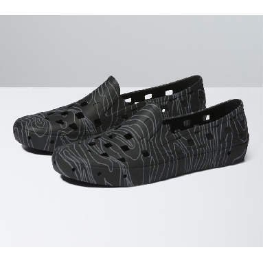 Vans x Nathan Florence Slip-On Trk Womens - Nathan Florence Black/Grey VN0A5HF8N42 Shoes