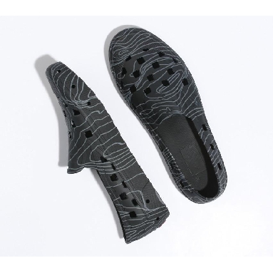 Vans x Nathan Florence Slip-On Trk Womens - Nathan Florence Black/Grey VN0A5HF8N42 Shoes