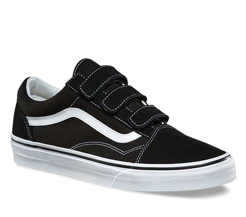 Vans Old Skool Velcro Mens Womens - Black/True White VN0A3D29OIU Shoes