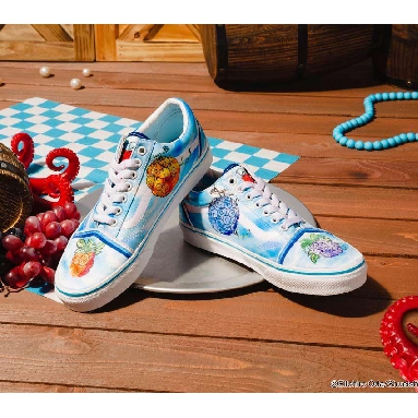 Vans X One Piece Old Skool Mens Womens - One Piece Devil Fruit True Blue VN0007NT7WM Shoes