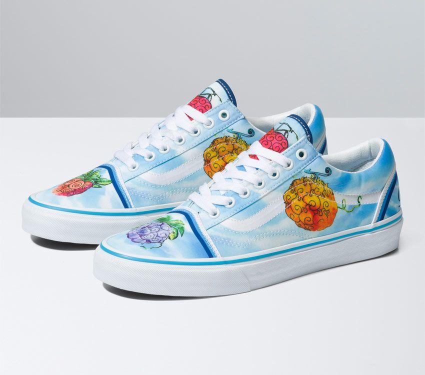 Vans X One Piece Old Skool Mens Womens - One Piece Devil Fruit True Blue VN0007NT7WM Shoes