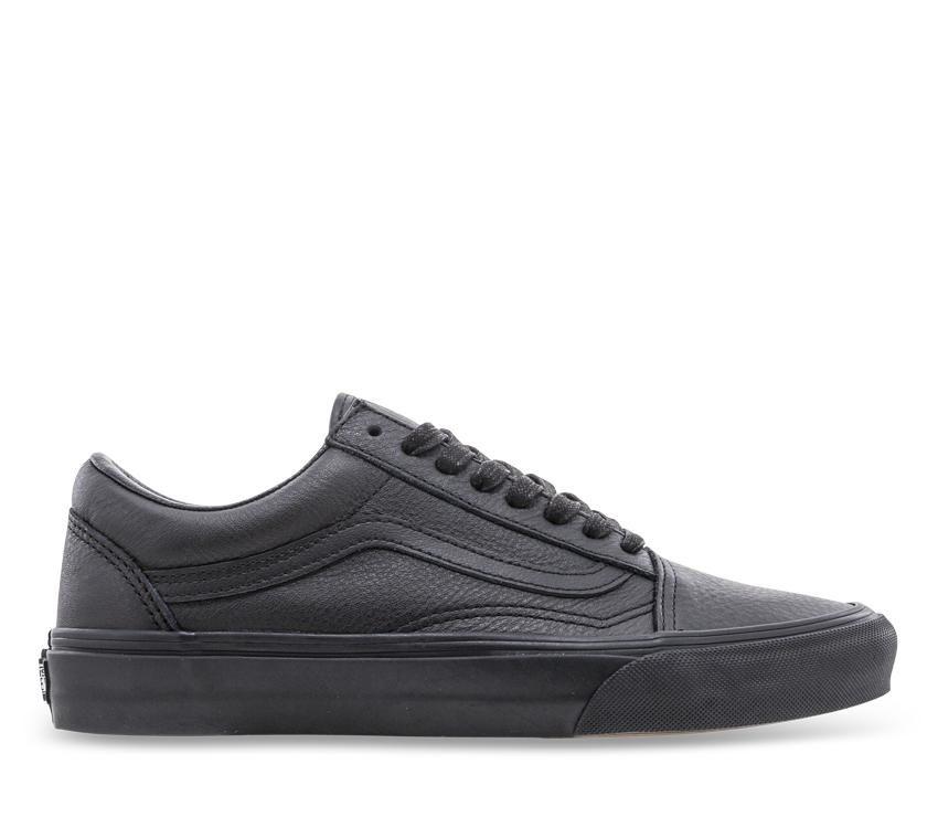 Vans Old Skool Leather Mens Womens - Black/Black VN-03Z6L3A Shoes