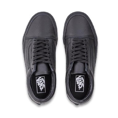 Vans Old Skool Leather Mens Womens - Black/Black VN-03Z6L3A Shoes