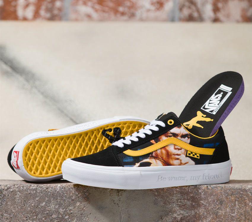 Vans x Bruce Lee Skate Old Skool Mens Womens - Bruce Lee Black/Yellow VN0A5FCBY23 Shoes