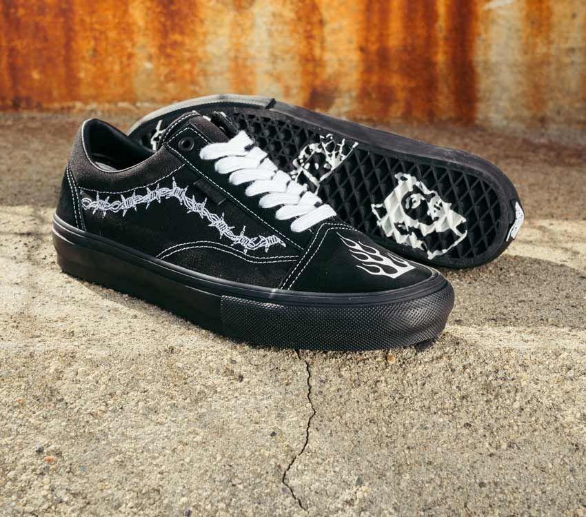 Vans Elijah Berle Skate Old Skool Mens Womens - Elijah Berle Black/Black/White VN0A5FCBB8C Shoes