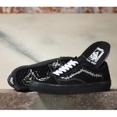 Vans Elijah Berle Skate Old Skool Mens Womens - Elijah Berle Black/Black/White VN0A5FCBB8C Shoes