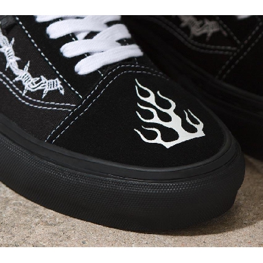 Vans Elijah Berle Skate Old Skool Mens Womens - Elijah Berle Black/Black/White VN0A5FCBB8C Shoes