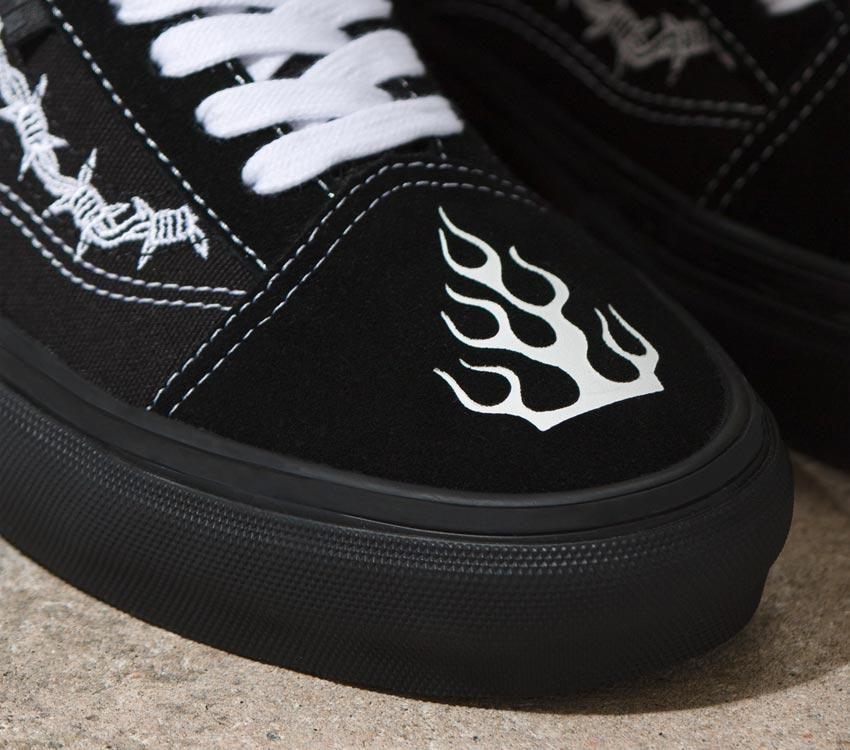 Vans Elijah Berle Skate Old Skool Mens Womens - Elijah Berle Black/Black/White VN0A5FCBB8C Shoes