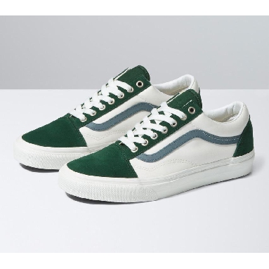 Vans Old Skool Mens Womens - Varsity Canvas Blue/Green VN0A5JMIBLG Shoes