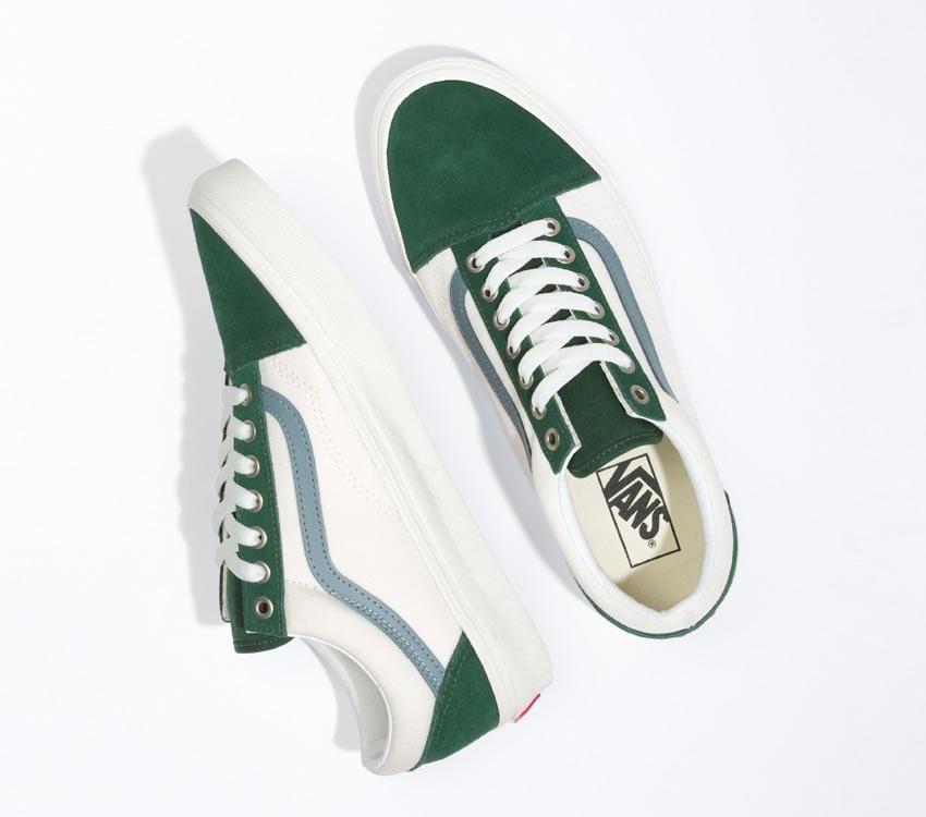 Vans Old Skool Mens Womens - Varsity Canvas Blue/Green VN0A5JMIBLG Shoes