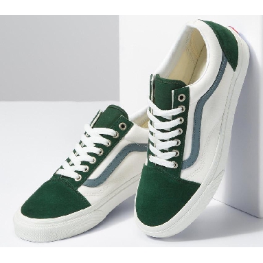 Vans Old Skool Mens Womens - Varsity Canvas Blue/Green VN0A5JMIBLG Shoes