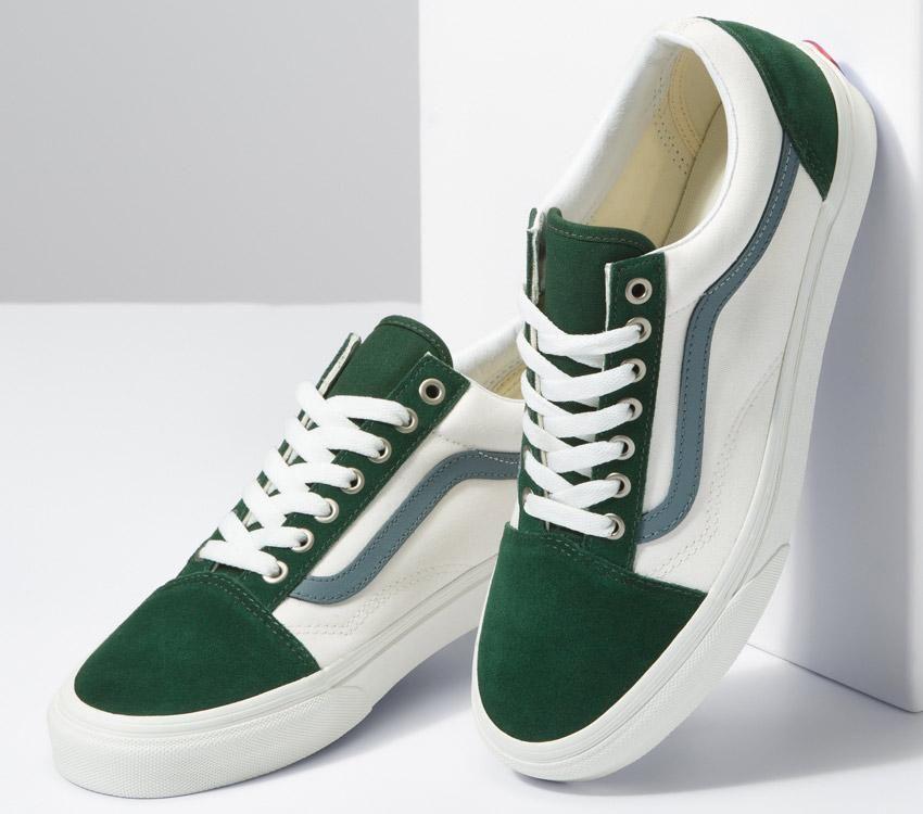 Vans Old Skool Mens Womens - Varsity Canvas Blue/Green VN0A5JMIBLG Shoes