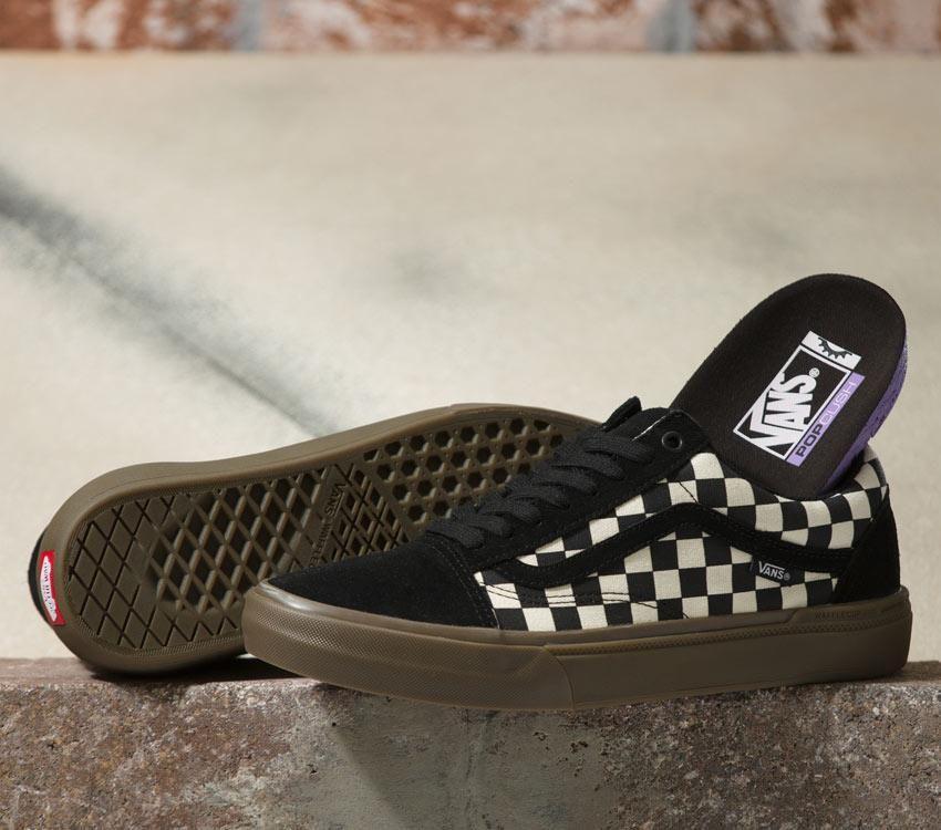 Vans Skate Old Skool Checkerboard Mens Womens - Checkerboard Black/Dark Gum VN0005UZ39L Shoes