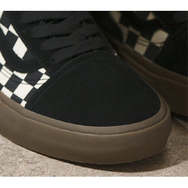 Vans Skate Old Skool Checkerboard Mens Womens - Checkerboard Black/Dark Gum VN0005UZ39L Shoes