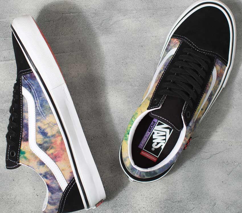 Vans Skate Old Skool Tie-Dye Mens Womens - Tie-Dye Terry Black/Multi VN0A5FCBBML Shoes